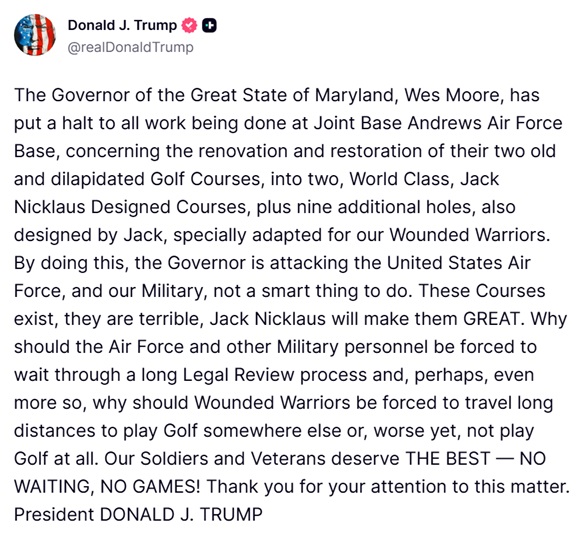 TrumpDailyPosts's tweet photo. 𝗗𝗼𝗻𝗮𝗹𝗱 𝗝. 𝗧𝗿𝘂𝗺𝗽 𝗧𝗿𝘂𝘁𝗵 𝗦𝗼𝗰𝗶𝗮𝗹 𝗣𝗼𝘀𝘁 - 𝟬𝟴:𝟮𝟱 𝗣𝗠 𝗘𝗦𝗧 𝟬𝟲.𝟬𝟱.𝟮𝟲

President Trump posts that the democrat governor of Maryland is attacking the US military https://t.co/TlsrKa8NwG