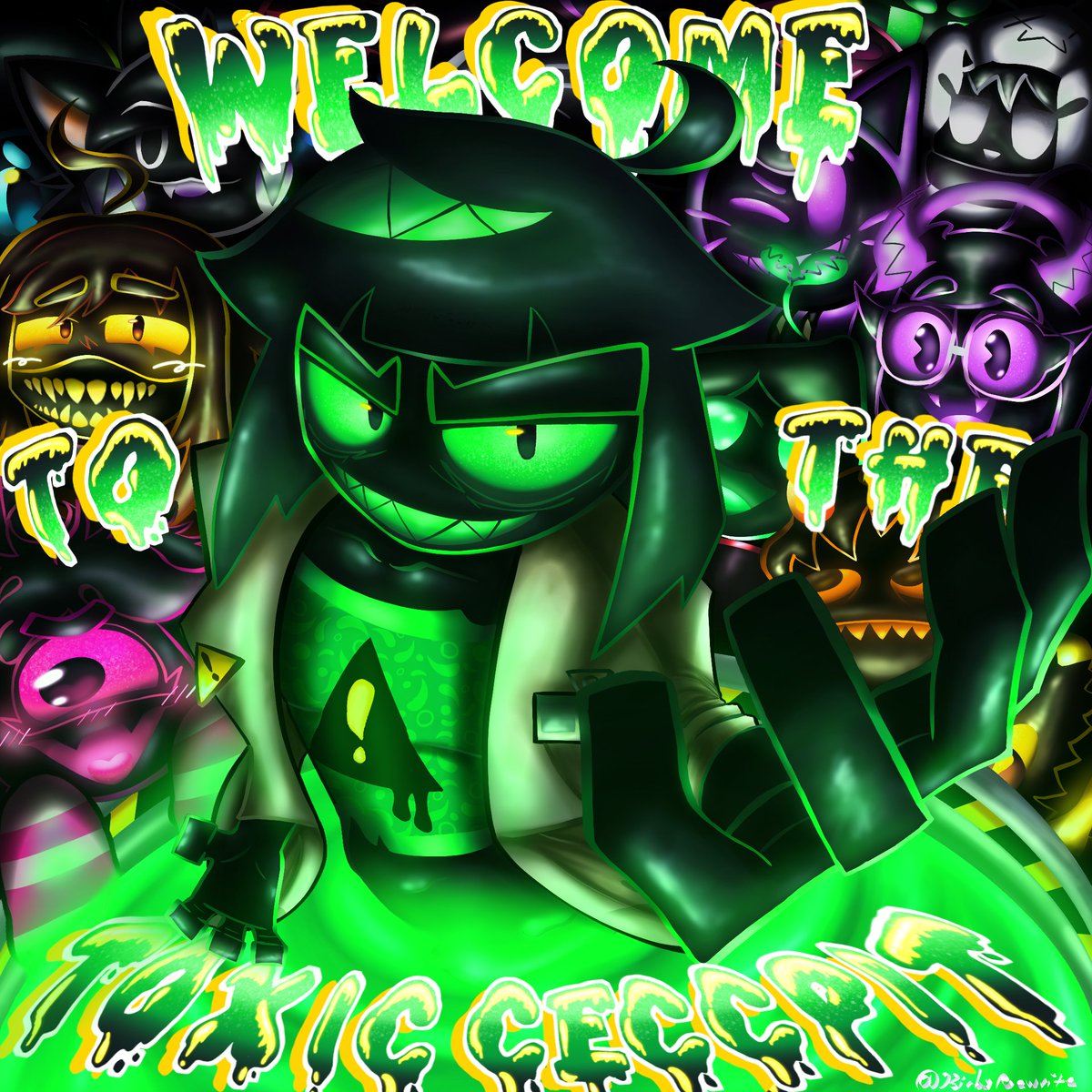 KirbyRewrite's tweet photo. Second time drawing this @phisnom guy that I Can't get rid off,  the first time I tried (3 years ago) look like TRASH so am very Happy that I improve so much! :D hope you enjoy it! 💚 
#phisart https://t.co/IHgcJwcGZh