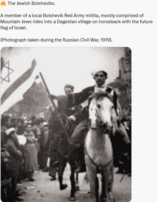 hurqoimulq's tweet photo. @WarsawErik 1919, the Bolshevik army enters the captured city - under a flag not the red banner of the Bolsheviks, but the flag of Israel, which does not yet exist https://t.co/ae1i98gN5H