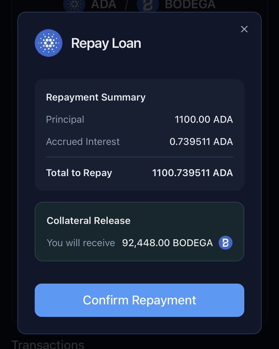 DGKAcid's tweet photo. Surf 🌊 x Bodega 💰

Needed ADA for a guaranteed bet on @BodegaCardano but didn’t have ADA.. Borrowed 1100ADA on @surfcardano using $Bodega to make a prediction market wager then repayed it the next day paying 0.739 ADA in interest.

Surfing my way to EZ Bodega wins 🏄🏻‍♂️ https://t.co/yj4cwgFHYd