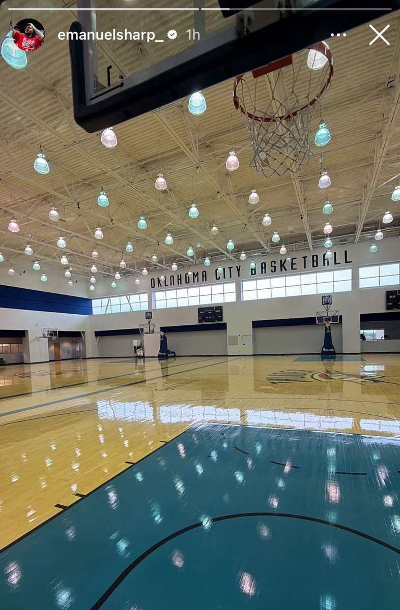 Joeim1v's tweet photo. Emanuel Sharp checking in with OKC today. 

OKC looks to continue stacking their roster with shooters and elite defenders.

#Houston https://t.co/sjYbeOyQ69