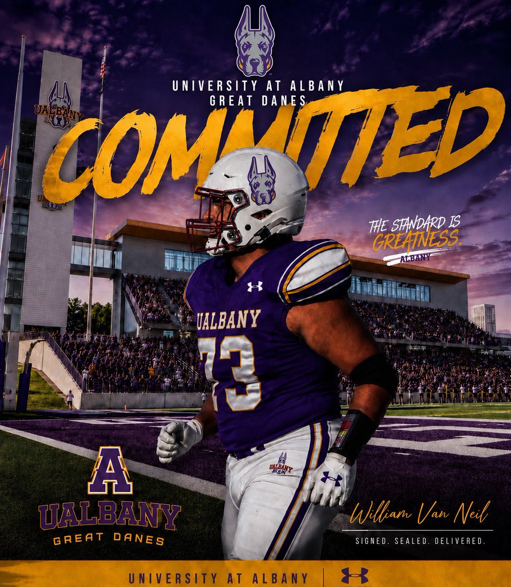WilliamVanNeil's tweet photo. Excited to announce my commitment to the University at Albany! Thank you to my coaches, teammates, and my family. Let’s Work! @UACoachPerk @coachspearson https://t.co/TdVrxDhPdF