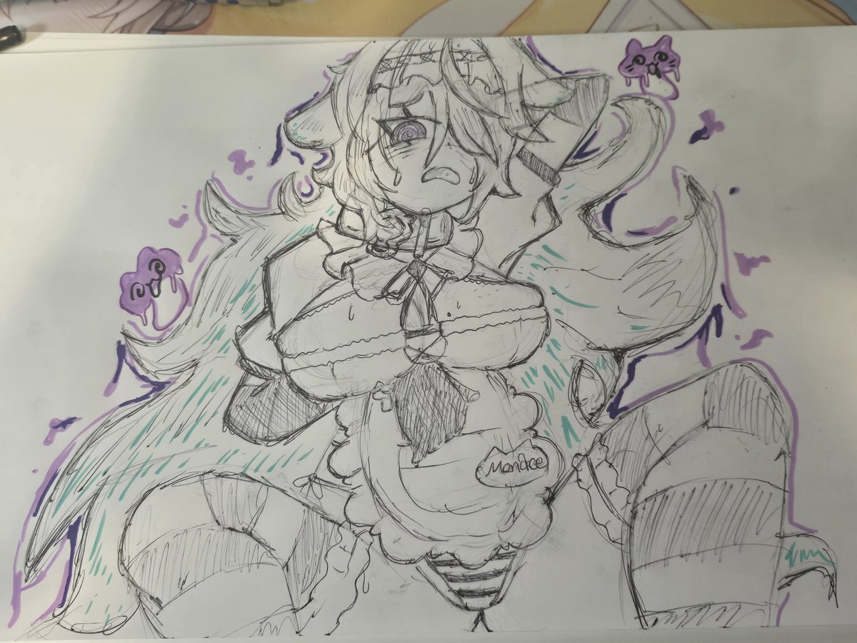 Foxfriend4u's tweet photo. Little doodle cause I keep thinking of her yummy food 🤤
#nyansterpiece https://t.co/9Ew2mmjYKU