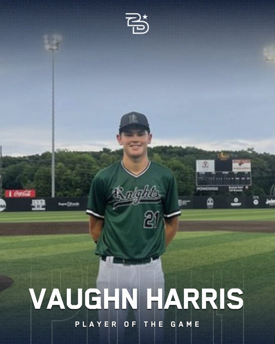 2DsportsbsbLA's tweet photo. ⭐️ Player of the Game ⭐️ 

Vaughn Harris 

Knights National https://t.co/6QHX1Ms3X7