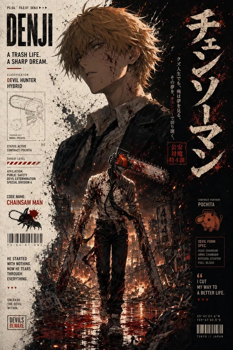 Deelaw_17's tweet photo. Chainsaw man characters https://t.co/Mms3rLpQOL