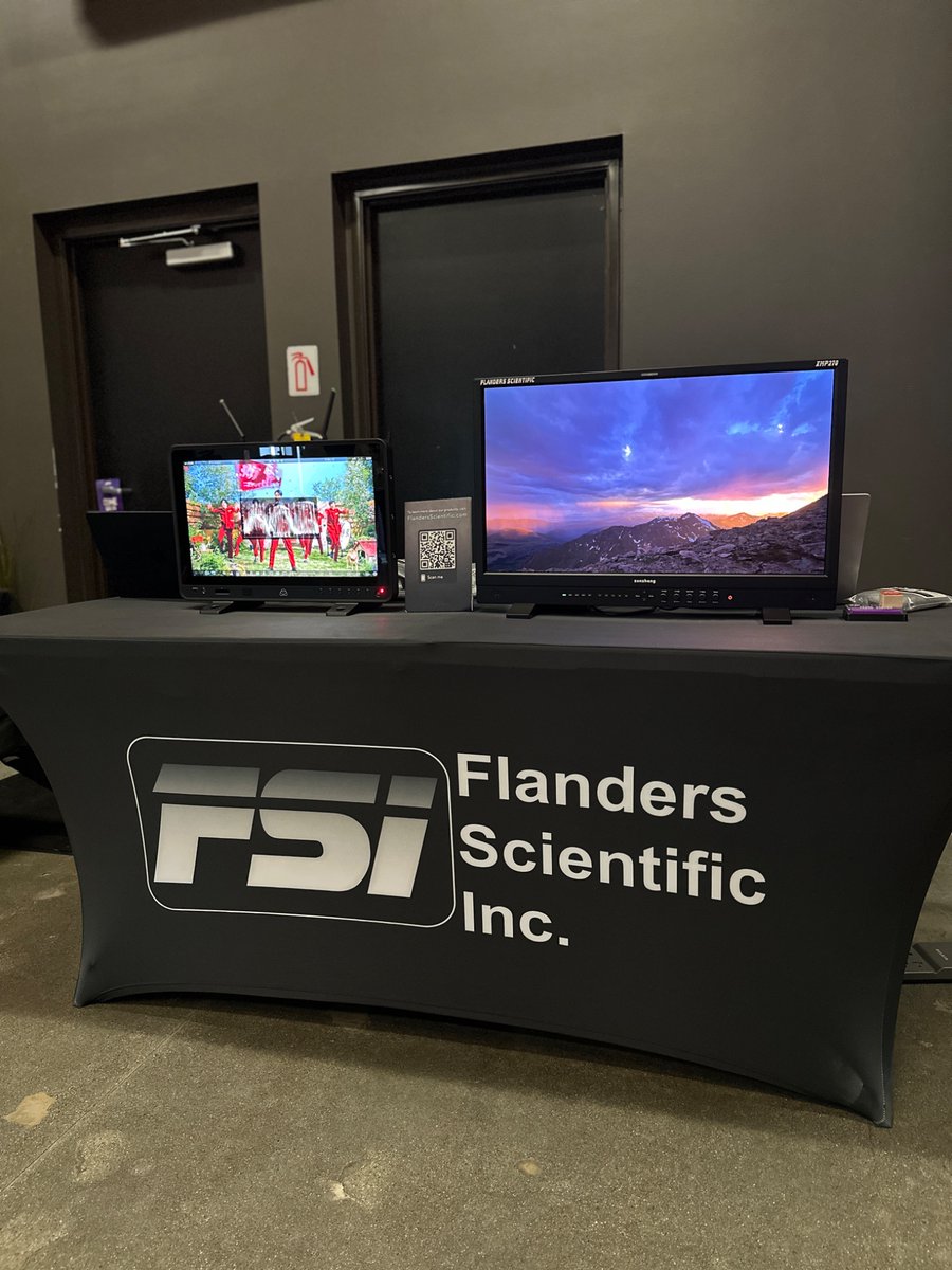 FSImonitors's tweet photo. Having a great time at the @Adobe  Color After Dark event at Key Code Media showcasing the FSI XMP270 and the Atomos Sumo Pro-19! https://t.co/Lc7dbkV7qM