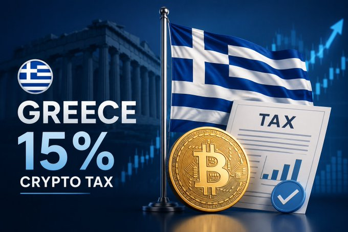 Cryptobutche's tweet photo. BREAKING: Greece is drafting a law to tax crypto gains at a flat 15%.

First 500 euros of gains? Exempt.

For the first time ever digital assets are being written into the national tax code.

This is not a crackdown. This is legitimacy.

When governments start taxing it they stop ignoring it.

#Crypto #Bitcoin #Greece #CryptoTax #Web3 #BTC