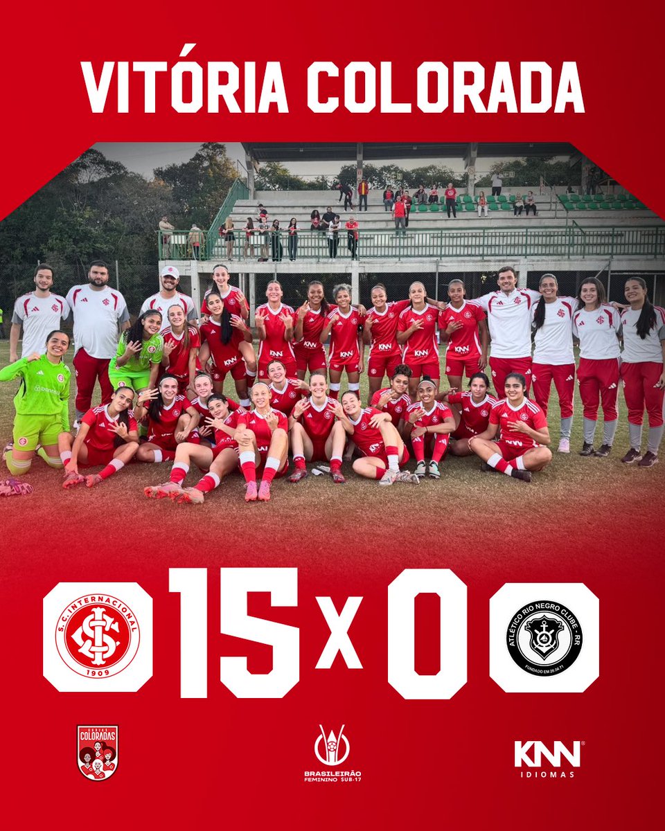 GuriasColoradas's tweet photo. 𝗩𝗜𝗧𝗢́𝗥𝗜𝗔 𝗖𝗢𝗟𝗢𝗥𝗔𝗗𝗔𝗔𝗔𝗔𝗔𝗔𝗔𝗔𝗔𝗔𝗔𝗔! 🇦🇹❤️🇦🇹❤️

Com gols de Lara Lay (5x), Laura Dupont (4x), Yngrid Piauí (2x), Nathalia, Martha, Duda e Sara Coelho, as Gurias vencem o Atlético Rio Negro Clube por 15 a 0, no CT do Futebol Com Vida, pelo Brasileirão Sub-17! 👊 https://t.co/ivZh9AbDrS