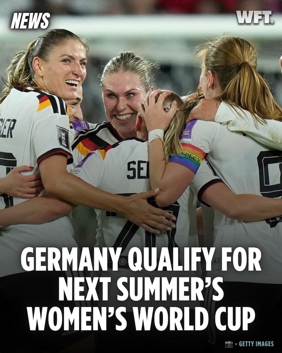 WFTalks's tweet photo. Following a 2-0 victory against Norway, Germany are the first European country to have confirmed their place at next summer’s Women’s World Cup 🇩🇪

They have finished top of their qualifying group that also features Norway, Austria and Slovenia.

#DFBFrauen https://t.co/sWS6KDhxni