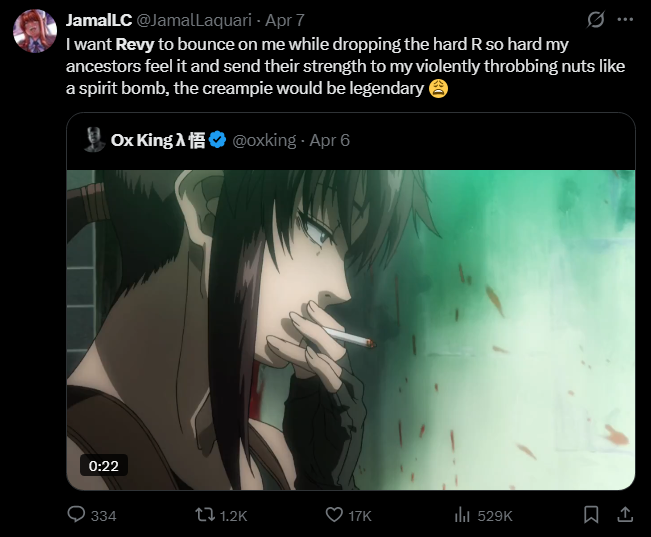 JamalLaquari's tweet photo. "what was your biggest impact on the internet?"

Revy. https://t.co/OPScnSYlft