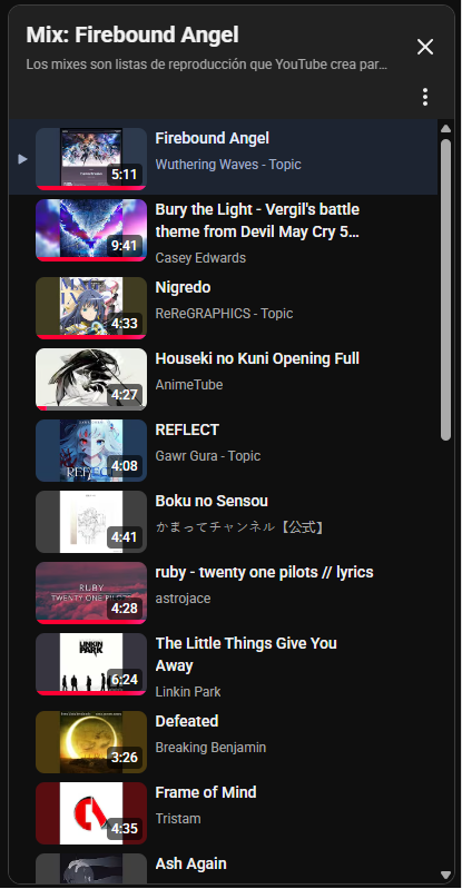 Marken_95's tweet photo. Tremendas playlists me hace YouTube, no hay una canción que no me encante ahí 🥰 https://t.co/6FIdPOnDju