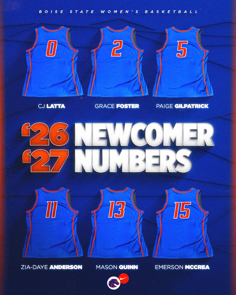 BroncoSportsWBB's tweet photo. ⬇️ 𝗡𝗘𝗪 𝗡𝗨𝗠𝗕𝗘𝗥𝗦 𝗗𝗥𝗢𝗣 ⬇️

#BleedBlue | #WhatsNext https://t.co/TkOz1Fu859