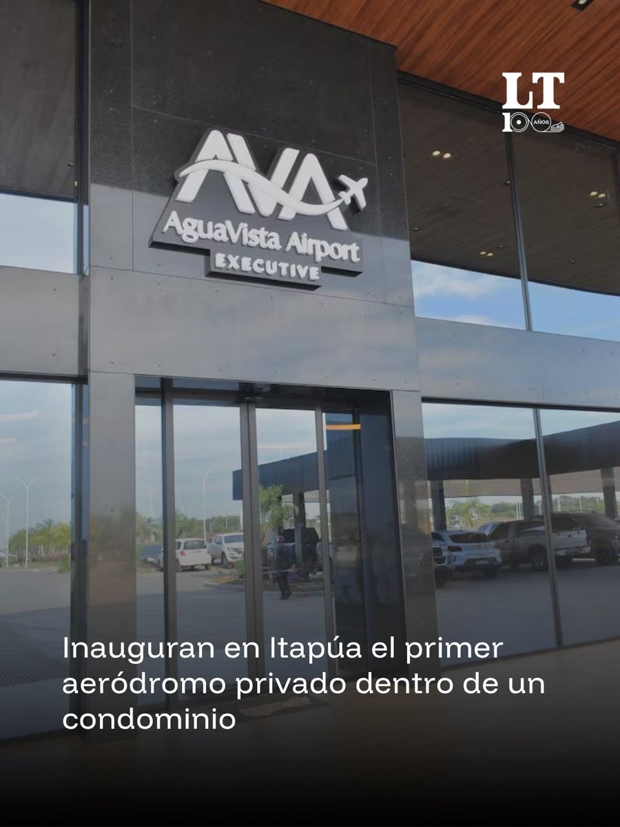 TribunaParaguay's tweet photo. ✈️🇵🇾 Itapúa estrena aeropuerto privado 

💰Itapúa da un paso histórico con la inauguración del Aguavista Airport Executive, el primer aeródromo privado de la región ubicado dentro de un condominio residencial. La obra, que demandó una inversión superior a los 16 millones de dólares, está situada en San Juan del Paraná, a solo 15 kilómetros de Encarnación, y ya cuenta con todas las habilitaciones necesarias para operar. 

🛩️La moderna infraestructura permitirá conectar rápidamente distintos puntos del país y recibir más del 90% de las aeronaves ejecutivas de la región. Además, cuenta con una pista pavimentada de 1.300 metros, hangares públicos y privados, torre de control, helipuerto, espacios de coworking, restaurante rooftop y estacionamiento. 

📈🌎Impulsado por el empresario Andrés Trociuk y desarrollado por A+E Sociedad Anónima, el proyecto busca fortalecer la conectividad aérea, atraer inversiones y convertirse en un importante motor de desarrollo para Encarnación e Itapúa. 

https://t.co/RW1o8e8YHz

#LaTribuna #LaTribunaParaguay