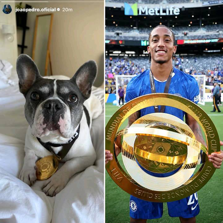 Lawrence_IL's tweet photo. @DebsSZN Even Joao  Pedro dog touch a club World cup medal that Arsenal will never touch😂. https://t.co/jDL1YcBDMV
