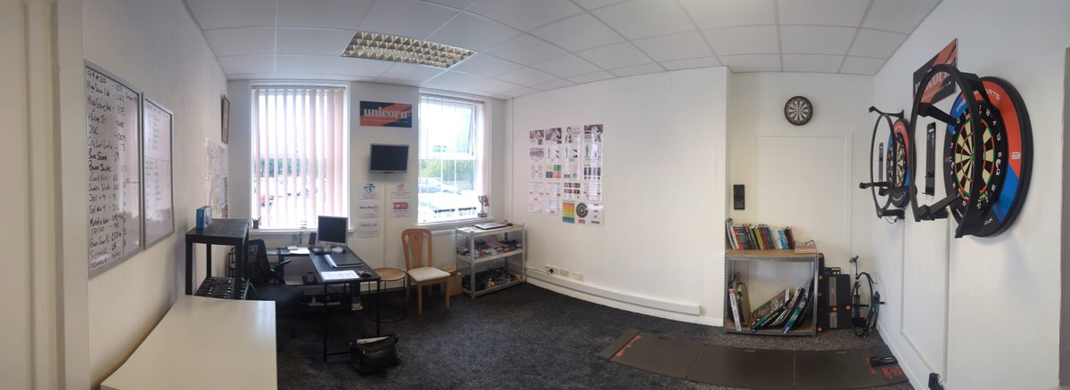 SWRDartsCoach's tweet photo. Well, after much debate, superb help from family, and all my savings, ha, I'm into my new premises.

It's a massive leap of faith for me, but I trust my ability as a coach will shine.

Mock me, attack me, I don't care. I do what I do because I'm a damn fine #dartscoach. https://t.co/6l2venvBTo