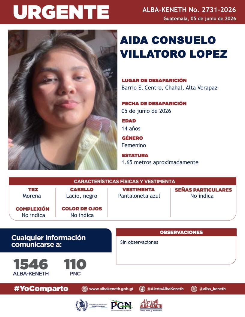 SCSPGT's tweet photo. ¡Ayúdanos a encontrar menores desaparecidos en Guatemala! 🚨

Si tienes alguna información, comunícate al 1546 y 110. ☎️ https://t.co/cBozzt47hq