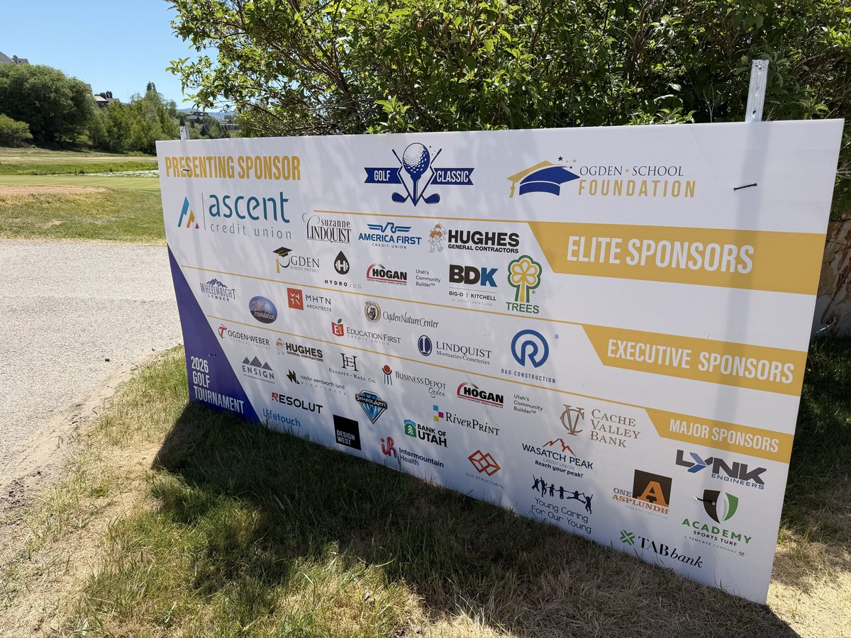 NWLArchitects's tweet photo. Another incredible day on the green at the Ogden School Foundation Golf Classic! ⛳💙
 
We were honored to be a Major Sponsor supporting such a meaningful cause. Thank you to the Ogden School Foundation and its volunteers for all you do for the district’s students! 
@ogdensd https://t.co/k7oRsVTOnj
