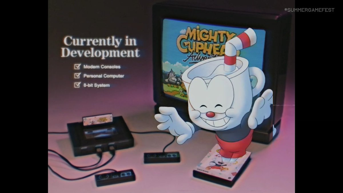 shinobi602's tweet photo. New Cuphead game in development + 8-bit Mighty Cuphead Adventure announced by Studio MDHR

#SummerGameFest #Cuphead https://t.co/87WcJ1oSrD