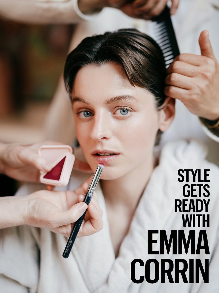 emmacorrinbr's tweet photo. Emma Corrin fotografade por Oliver Holms para o The Sunday Times Style durante sua preparação para o evento ‘Power of Women’. https://t.co/IfqvNFAaOp