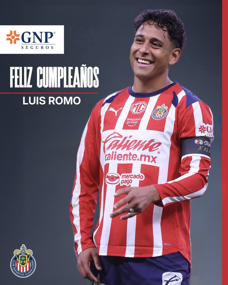 Chivas's tweet photo. ¡Felicidades, capitán! 🫡

¡Que sea un gran año defendiendo con el profesionalismo que te caracteriza los colores del Rebaño y de nuestro país! 🇲🇽🐐

@GNPSeguros #Viviresincreíble https://t.co/YsDGcLX4oM