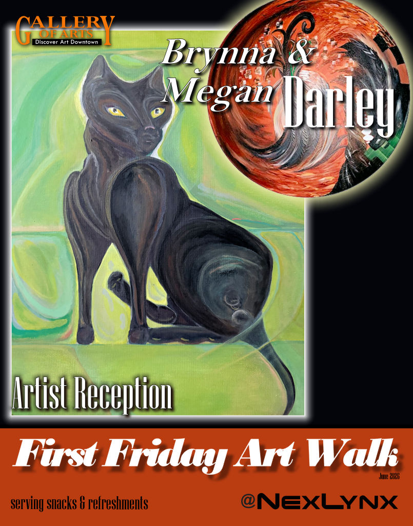 NexLynxGallery's tweet photo. 1 more hour until the artist reception of Brynna &amp; Megan Darley! #firstfridayartwalk #artstopeka #opening https://t.co/FRqFBcPzZ5