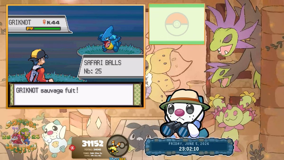 DocNoobzy's tweet photo. [Safari Month 2026 - 4G] ☆ Shiny Gible ! After 31,152 re's ! Sadly fled after 5 balls, but glad to see it ! 0-3 in the Safari Zone for now o7. Onto next ! https://t.co/aDL7cT6X1c