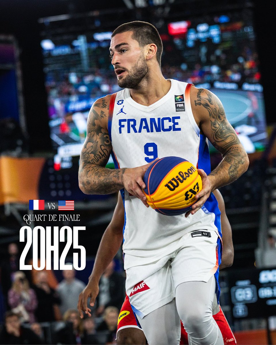 3x3ffbb's tweet photo. FRANCE - USA, C'EST SAMEDI SUR https://t.co/dpbFqr5D1O 📺

Les Bleues ont rendez-vous avec les Américains demain à 20h25 en quart de finale de la Coupe du Monde ⚔️

#3x3WC #3x3FFBB https://t.co/bSynVUjlas