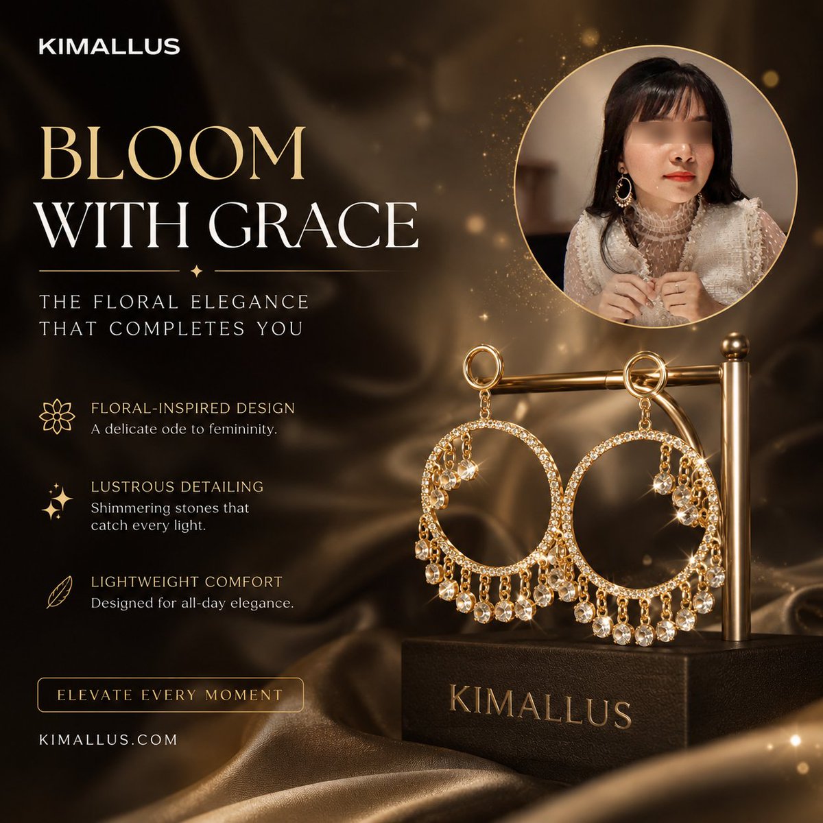 thisiskimallus's tweet photo. When grace meets gold. ✨
These crystal chandelier hoops bloom with every move — shimmering stones, floral soul, effortless luxury. For the woman who lets her light do the talking. 🌸🪙 

#kimallus #jewelry https://t.co/31xR7MJ0VO