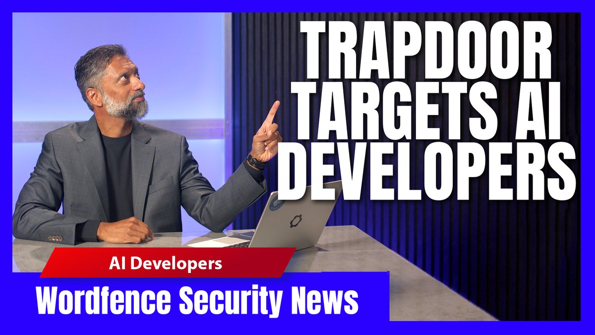 wordfence's tweet photo. AI Coding Assistants Targeted by Trapdoor

Wordfence Security News Clip | May 25, 2026

The Trapdoor supply chain campaign spread 34+ malicious packages across NPM, PyPI, and https://t.co/egrUWxAmTM targeting crypto, DeFi, and AI developers.

Packages steal SSH keys, AWS credentials, GitHub tokens, and wallet data, and also plant hidden Unicode instructions in claude.md and .cursorrules files to hijack AI coding assistants.

Audit recent package installs, inspect claude.md and .cursorrules for hidden Unicode characters, and rotate any exposed credentials.

Watch The Clip: https://t.co/eJxXk8PItA