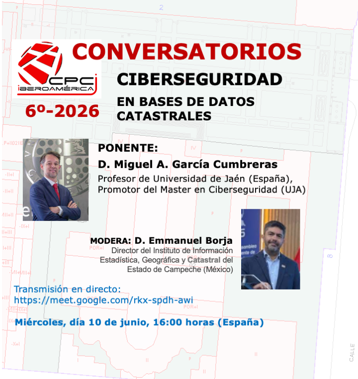 Infocam_gob's tweet photo. ¿Cómo proteger la información en los catastros digitales? 🔐

Este tema será abordado en el conversatorio "Ciberseguridad en bases de datos catastrales", impulsado por el CPCI.

Transmisión en directo:
https://t.co/74u51n0ck8

#ElGobiernodeTodosTransforma https://t.co/Uz5QhRQ3bN
