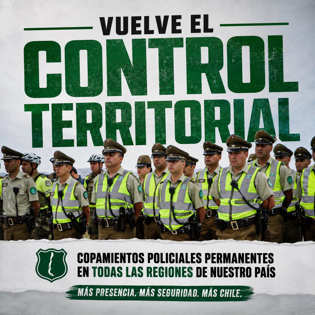 Gabrielalffer77's tweet photo. @Factos_Chile Estamos ante un cambio de paradigma en la seguridad; la presencia policial constante en todas las regiones promete marcar un antes y un después en la lucha contra el crimen organizado. https://t.co/zOZ5WP9Tqp
