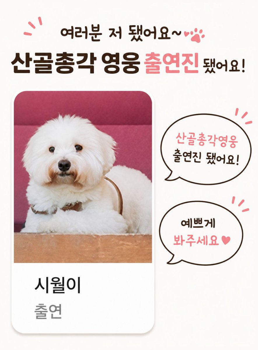 limty0616's tweet photo. 임영웅 산골총각 영웅 출연진에 당당히 이름올린 
시월이 ㅎㅎ 두 댕댕이 볼생각에 벌써부터 귀엽다 😍 
6월23일 p9시 첫방송 

#임영웅  #limyoungwoong 
#임영웅_산골총각영웅
#임영웅_예능
ㅊㅊ sbs https://t.co/c357j85IdK
