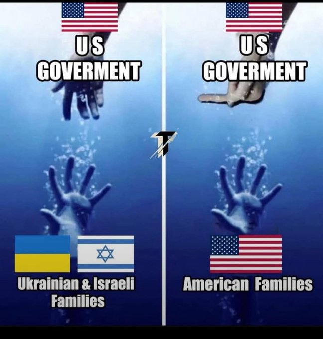 HorningSenate's tweet photo. Yes, but the government is divided on this.  

Democrats sacrifice our nation to Ukraine, while Republicans give us over to Israel. https://t.co/1gueWfNQcP