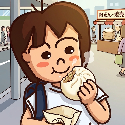 tomochan_1974's tweet photo. 肉まんも試してみましたが、芋を持っていたイラストのせいか、食べているイメージを生成する確率が高い感じでした。。。#CreatorConnect #肉まん https://t.co/Oe3NTZGZ8A