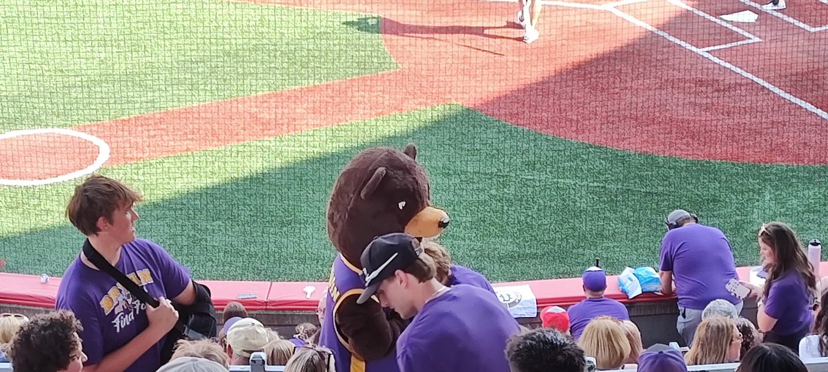 Bryan612Princ's tweet photo. Time to warm up for the game. Lots of purple in the stands and Sure-win is here to cheer our Ladies on. Start time is 5:50 so Let's Go Bears!!!
#BryanBuilt https://t.co/5Ml7akg3He