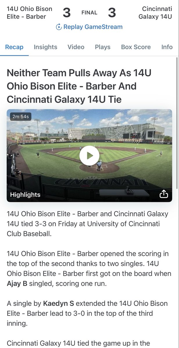 Ohio Bison Elite -Barber 14u tweet media