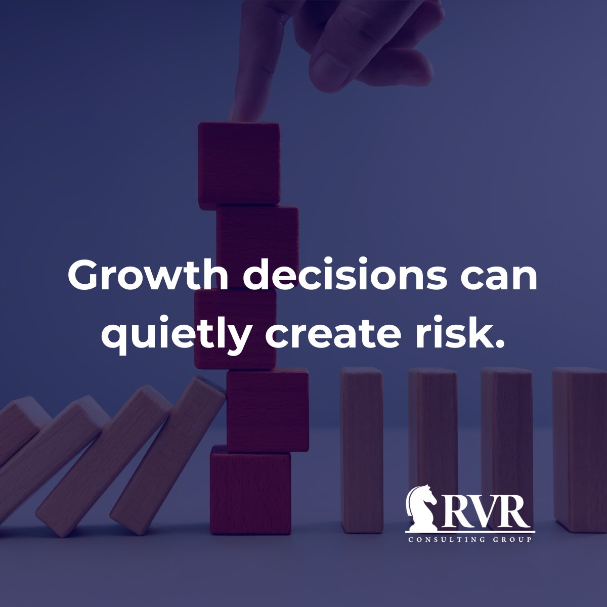 RVRConsulting's tweet photo. Growth creates decisions.

Some improve the business.

Some quietly create risk.

The challenge is not just growing.

It is knowing which decisions strengthen long term value and which ones make the business harder to scale later.

Learn more:
https://t.co/Q27mWs9LK3 https://t.co/9Etbcgkq8K