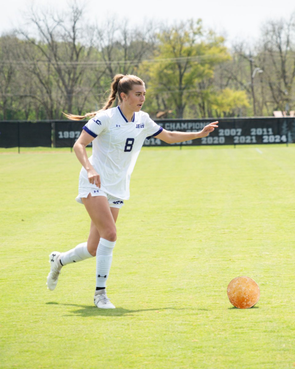SFA_Soccer's tweet photo. Same game. Different ball. 🍩 Happy National Donut Day!

#AxeEm https://t.co/lGLpvAvuZS
