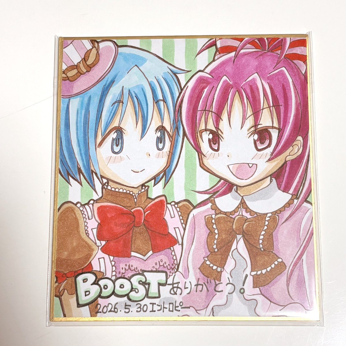 ringoo39's tweet photo. エントロピーさん（@QBentropy）のグッズ🫶
杏さや可愛すぎます🥰❤️🩵🍫💕
小色紙までありがとうございます😭
大切にしますー！！✨ https://t.co/KvygyxLJvB