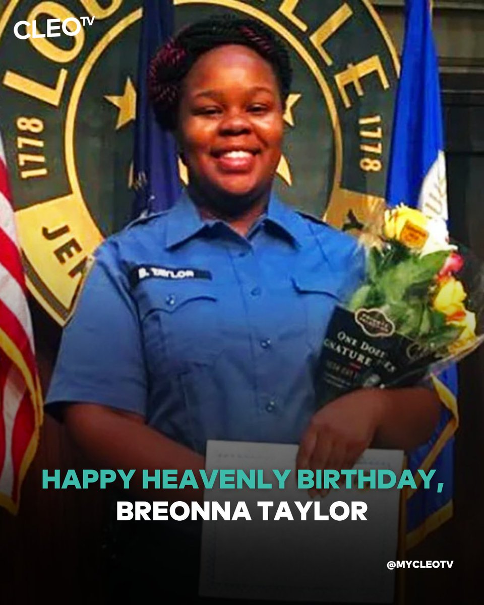 mycleotv's tweet photo. Happy Heavenly Birthday to the beautiful Breonna Taylor 🙏🏾🕊️ We will continue to honor your legacy and say your name. https://t.co/sdXaWxGVXv