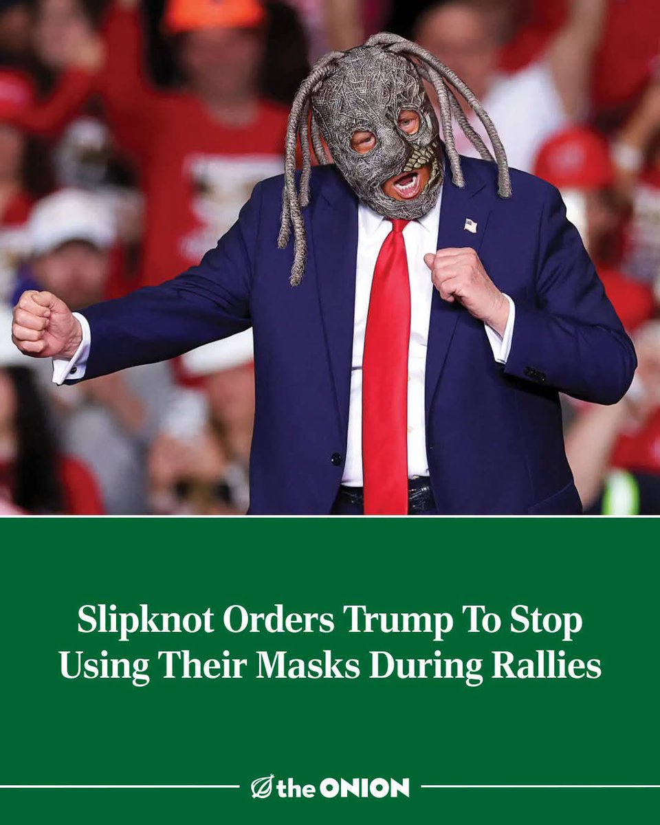 Transpersonal's tweet photo. Slipknot Orders Trump To Stop Using Their Masks During Rallies https://t.co/7dO520YXjv

https://t.co/0m39S0u4oo https://t.co/xFwXANwxZn