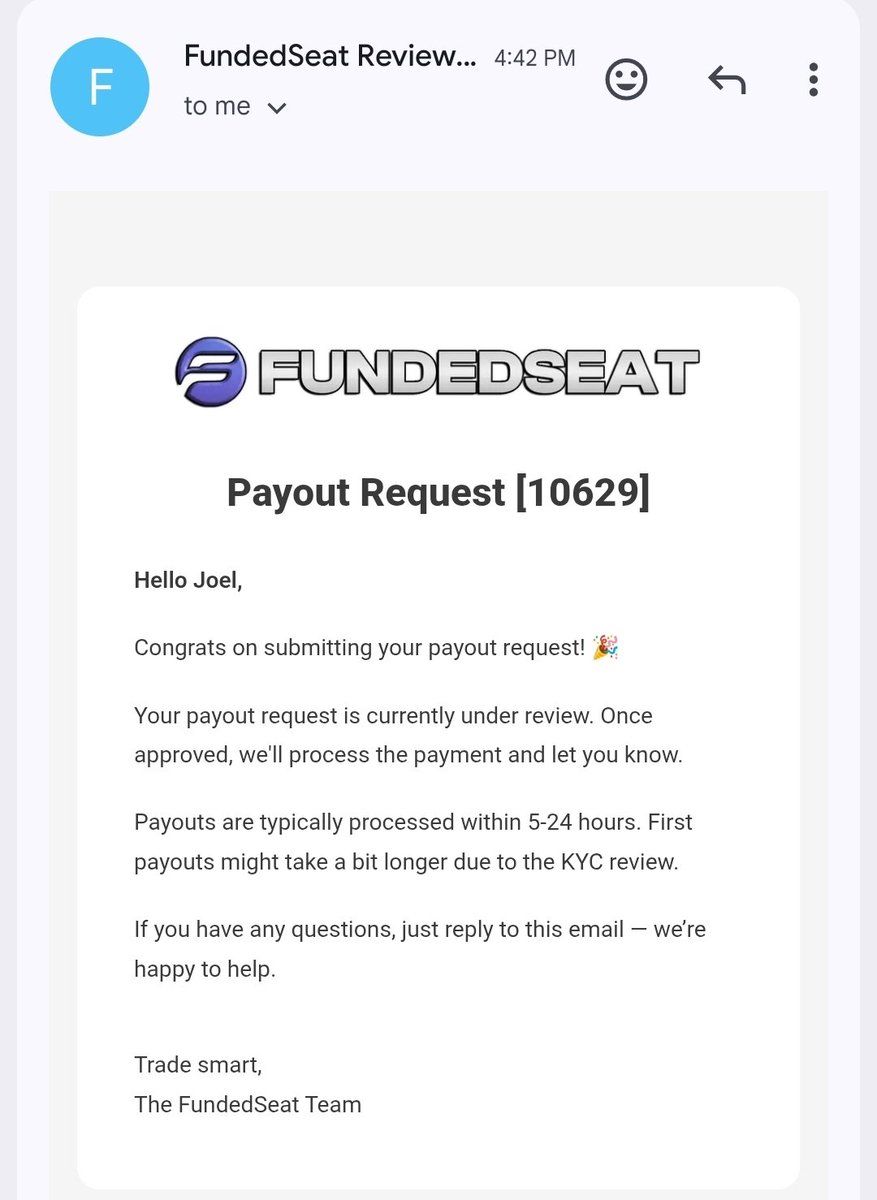 Joel_DTX's tweet photo. Second payout with @FS_Futures thanks to @ExchangeVault https://t.co/qn86B1aj5s