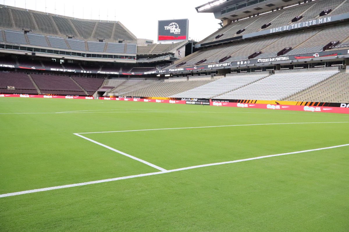 Travis_L_Brown's tweet photo. Kyle Field is ready for Argentina and Honduras tomorrow. https://t.co/6gtLgLufBL