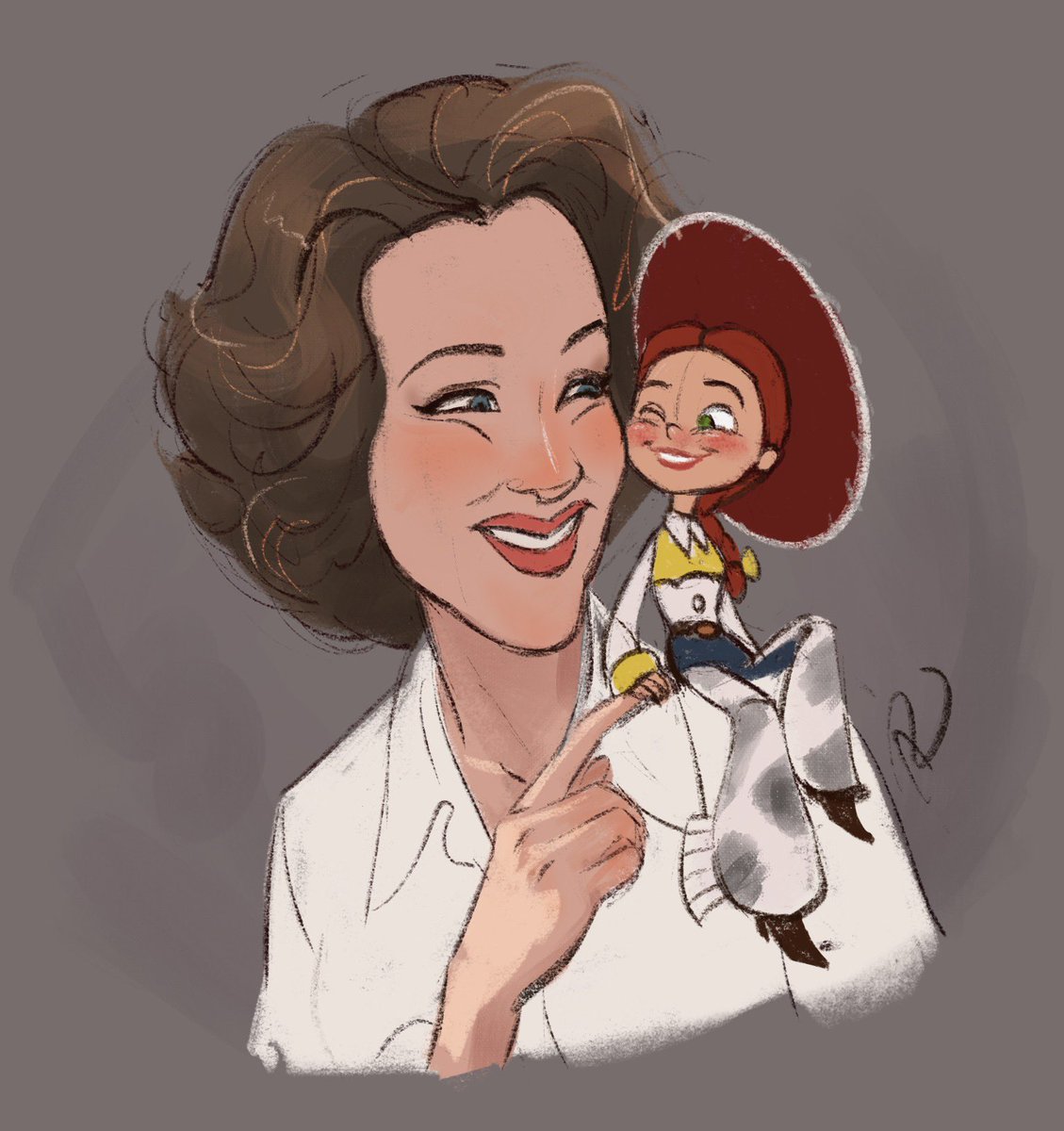 Rain1940_art's tweet photo. A little homage to Joan Cusack, the voice of our beloved little cowgirl doll. #toystory5 #jessiethecowgirl #pixar #procreateart #rain1940_art https://t.co/l4IOv6j1rT
