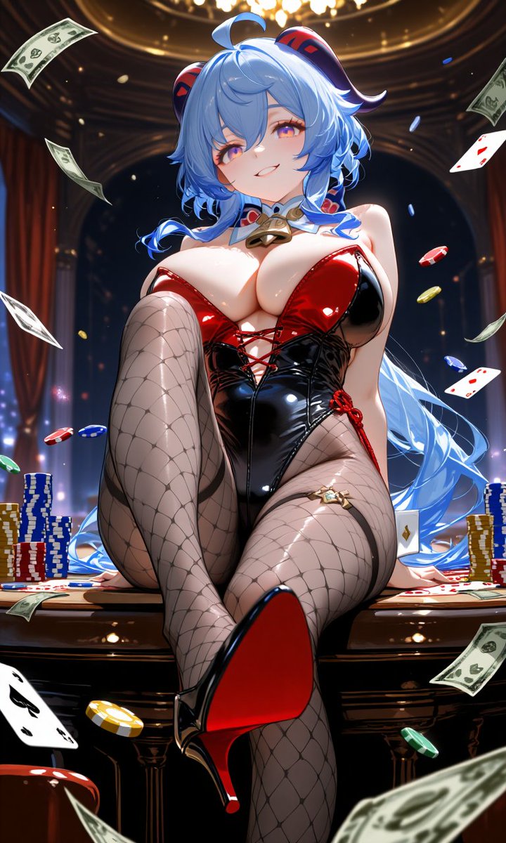 send2ganyu's tweet photo. If I opened a casino would you come lose all your money? 😊👉👈

I do casino drain sessions… DM if you wanna play 💙 https://t.co/Q6KC5xr9Zf