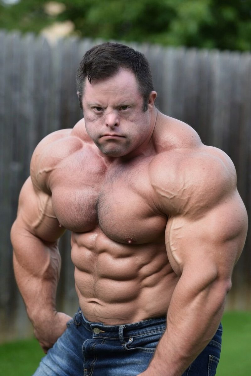 FakeBigBunjeee's tweet photo. If I had a retarded son I'd get that nigga in the gym everyday lifting. I'd be injecting him with steroids and growth hormone, he'd be lifting 300kg at 14. https://t.co/o6oQagiakC