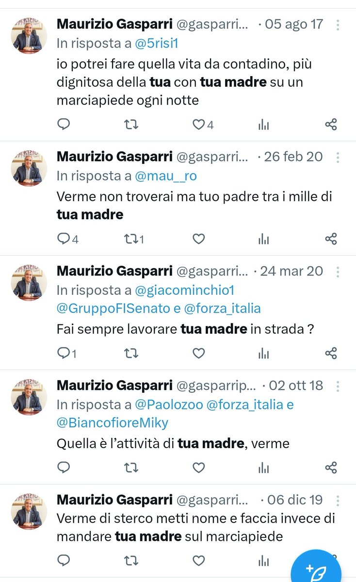 LBeddini's tweet photo. @fawollo13 @angel_nowar Gasparri chi, quello che se lo critichi fa allusioni su tua madre? https://t.co/CQ0sX8xLhw