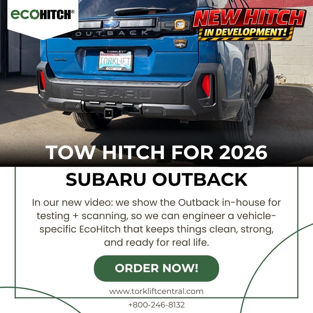 TorkliftCentral's tweet photo. We brought a 2026 Subaru Outback into the shop… and scanned it.

Why? To engineer a stainless steel 2” receiver EcoHitch® that’s concealed, rust-proof, bolt-on, and rack-ready.

#EcoHitch #Outback #SubaruOutback #OrderNow #TrailerHitch https://t.co/iBesh97Zt0