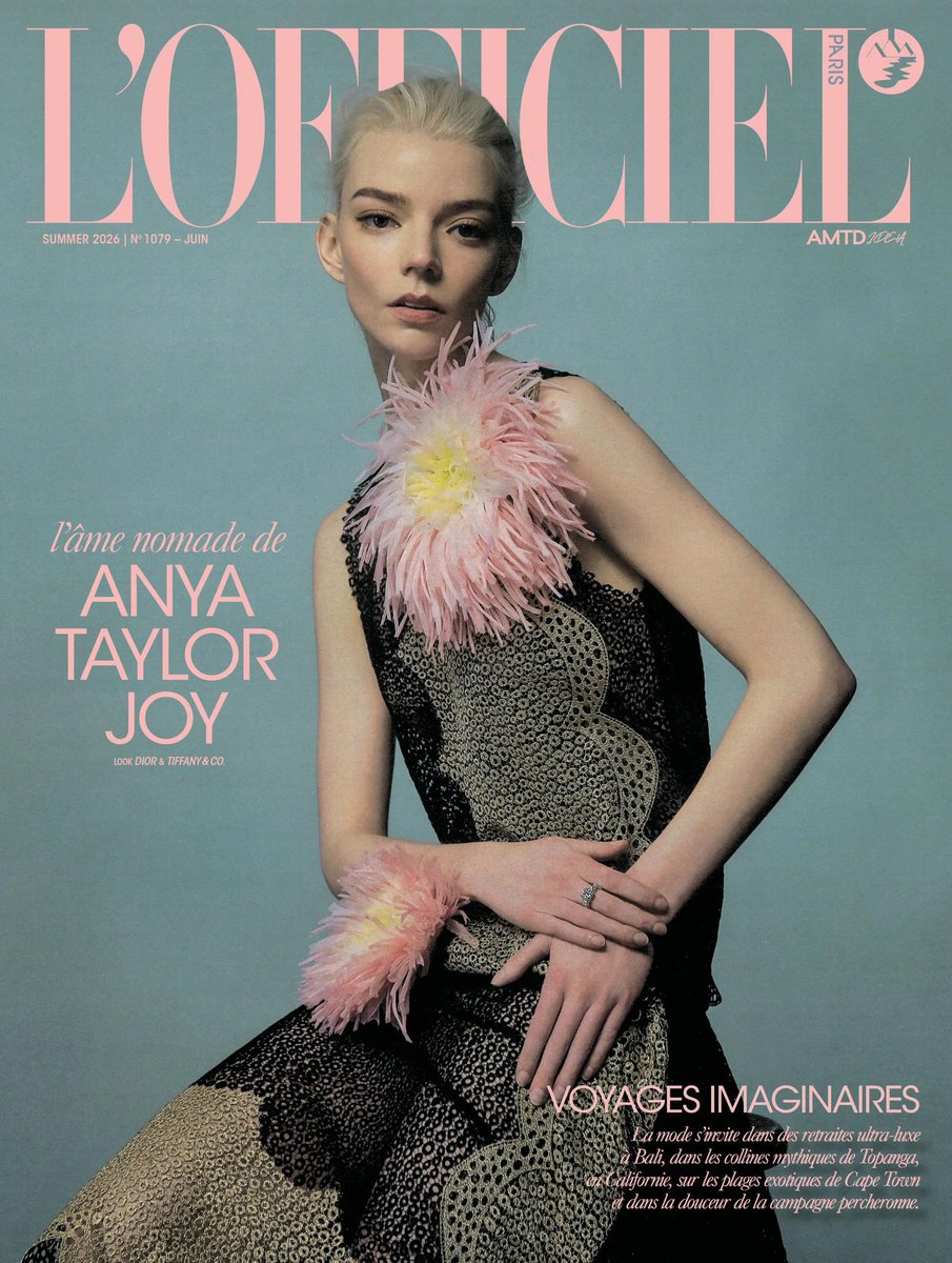 SinnamonCouture's tweet photo. Anya Taylor-Joy for L’Officiel US - June 2026 https://t.co/Pe4K8QBnFK