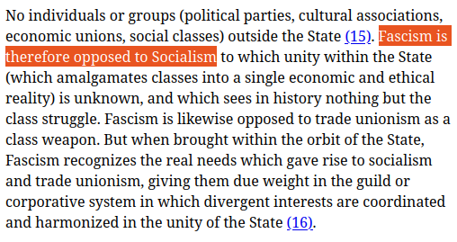 MindReflects's tweet photo. @adam_newsw28111 @TeloLima1983TVP @FAHayekSays I recommend reading Gentile's and Mussolini's Doctrine of Fascism:
https://t.co/TCT9Kes1HO
It explicitly has the following chapters:
THE IMPORTANCE OF  TRADITION
REJECTION OF PACIFISM
REJECTION OF MARXISM
REJECTION OF  EGALITARIANISM https://t.co/hG92h2vjYn
